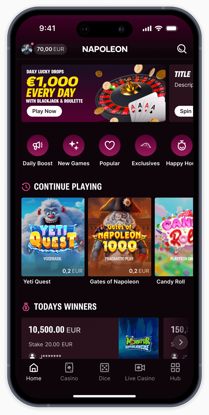 Napoleon Casino Download Mobiele App